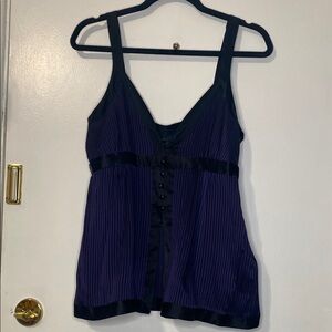 Marc‎ Jacobs Purple and Black 100% Silk Tank Top